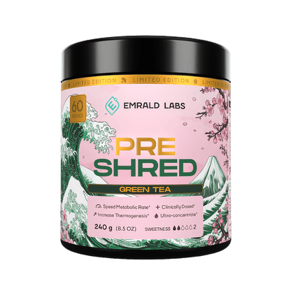 Pre Shred Emrald Labs Fat burners supplements 60 Serves Green Tea