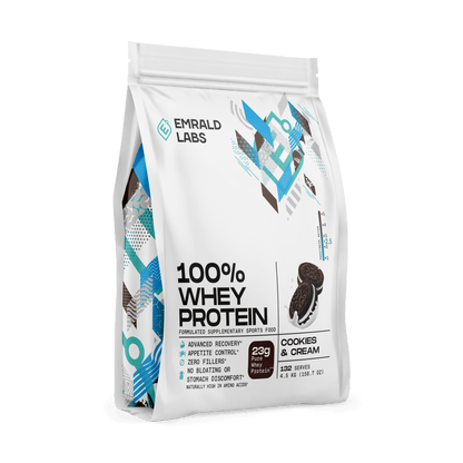 100% Whey Protein (28) & 100% Whey Protein Emrald Labs Whey blend protein 4.5kg Cookies and Cream