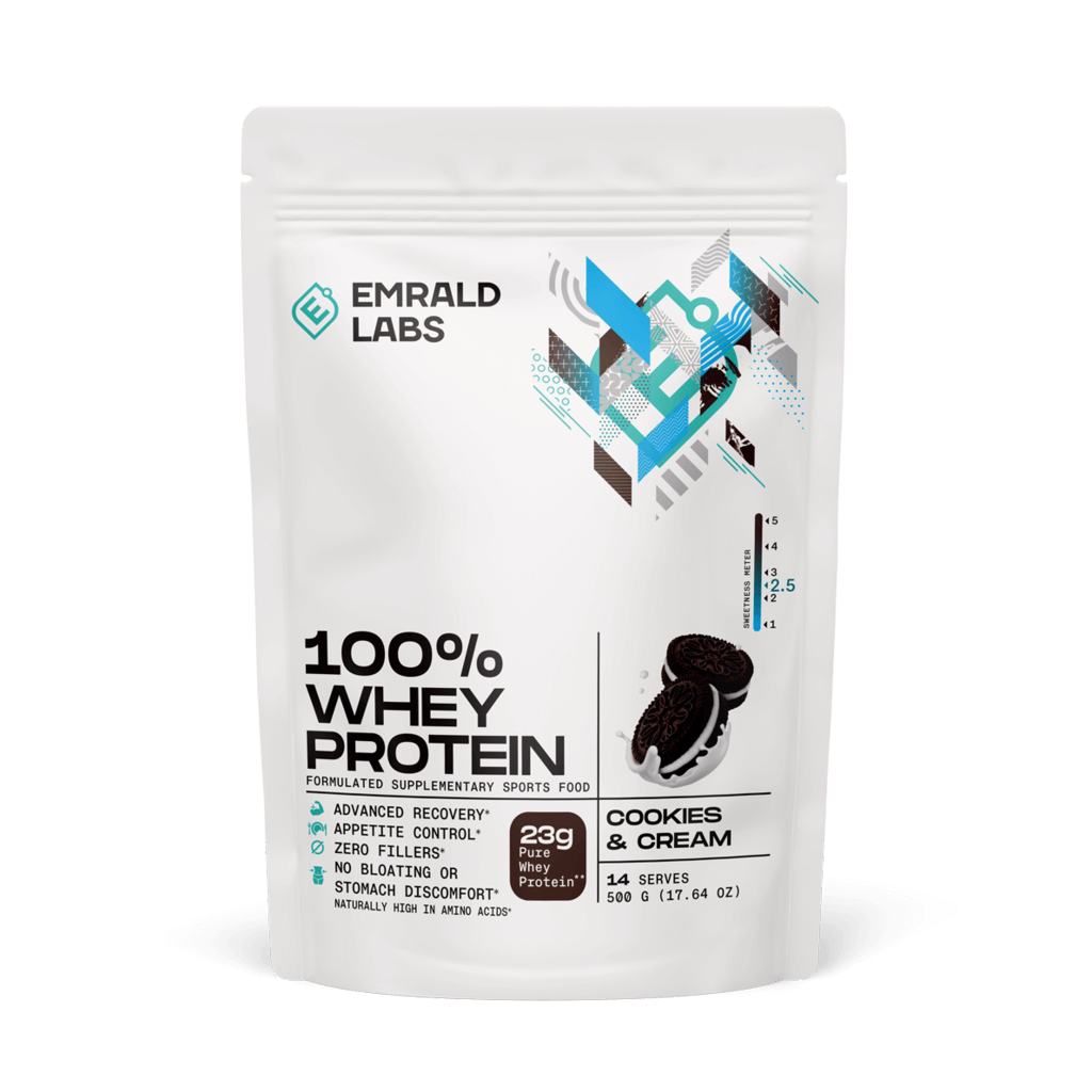 100% Whey Protein (32) & 100% Whey Protein Emrald Labs Whey blend protein 500g Cookies and Cream