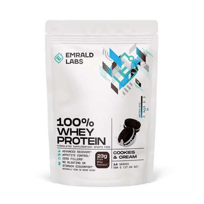100% Whey Protein (32) & 100% Whey Protein Emrald Labs Whey blend protein 500g Cookies and Cream