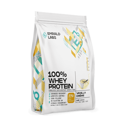 100% Whey Protein (26) & 100% Whey Protein Emrald Labs Whey blend protein 4.5kg Vanilla Creme
