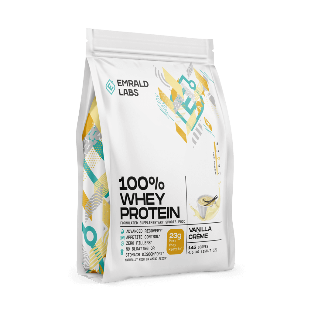 100% Whey Protein (26) & 100% Whey Protein Emrald Labs Whey blend protein 4.5kg Vanilla Creme
