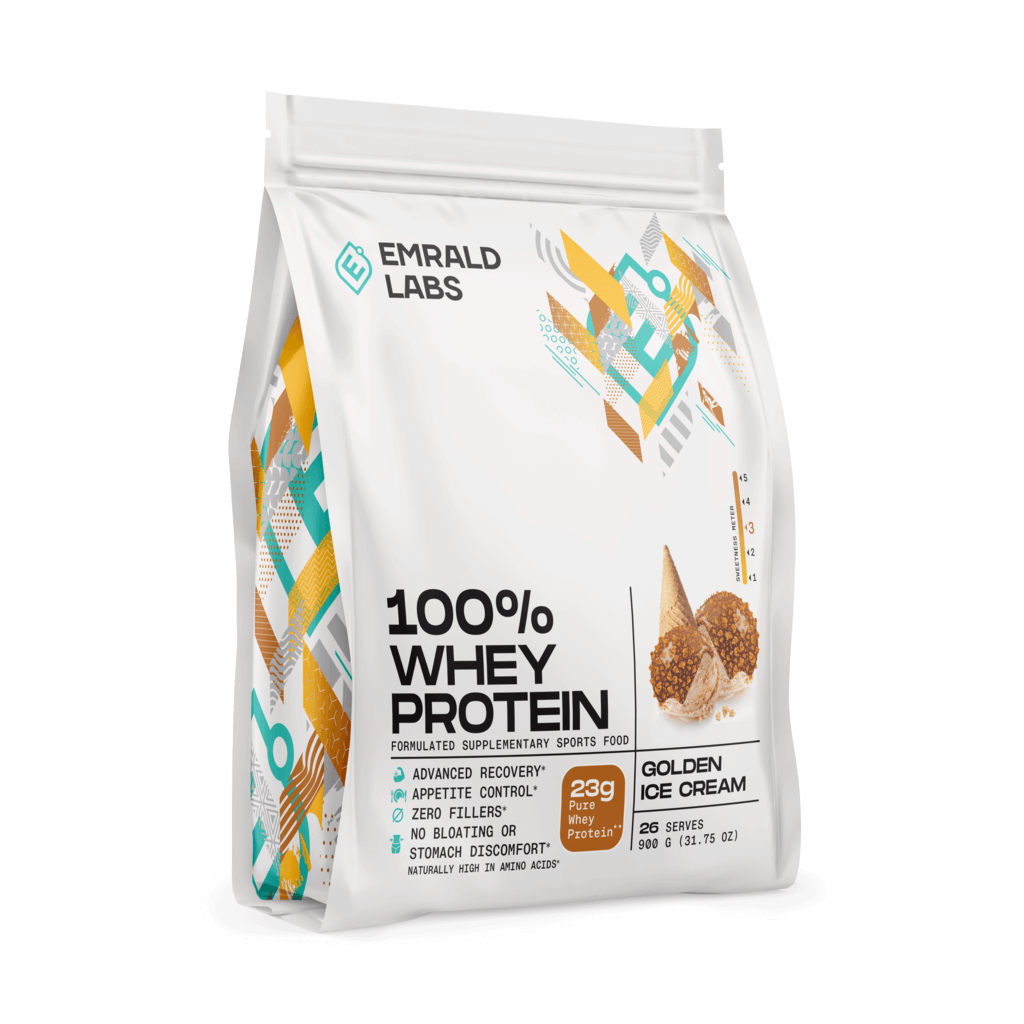 100% Whey Protein (39) & 100% Whey Protein Emrald Labs Whey blend protein 900g Golden Ice Cream