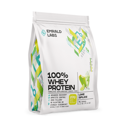 100% Whey Protein (15) & 100% Whey Protein Emrald Labs Whey blend protein 2.2kg Lime Splice