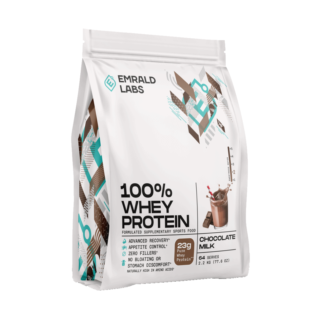 100% Whey Protein (2) & 100% Whey Protein Emrald Labs Whey blend protein 2.2kg Chocolate Milk