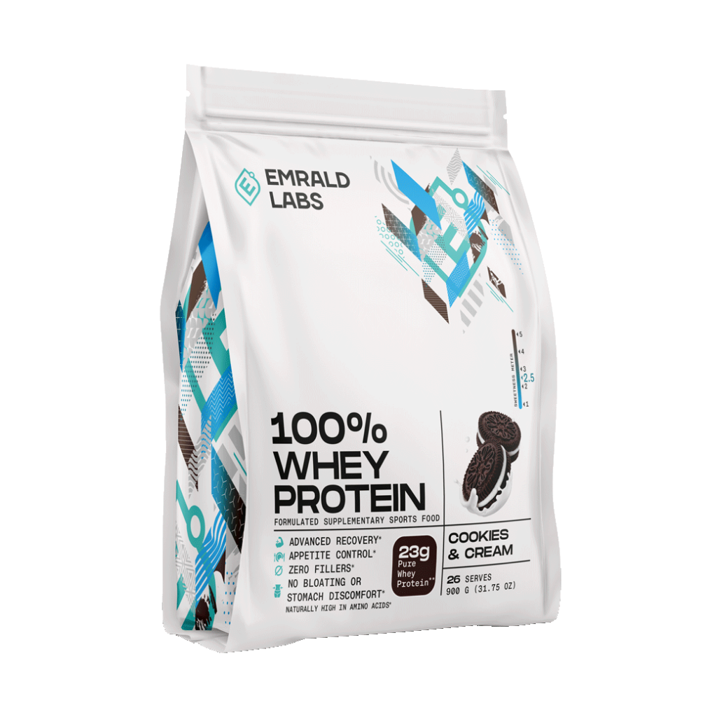 100% Whey Protein (3) & 100% Whey Protein Emrald Labs Whey blend protein 900g Cookies and Cream