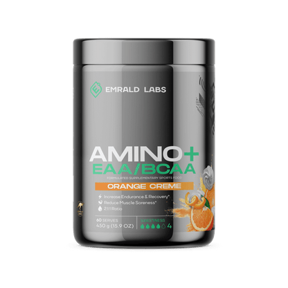 Amino+ EAA/BCAA (2) & Amino+ EAA/BCAA Emrald Labs Essential amino acids 60 Serves Orange Creme