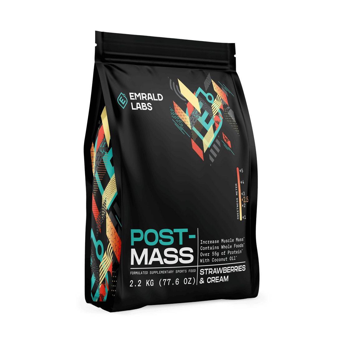Post Mass Emrald Labs Mass gainer protein powder 2.2kg Strawberries & Cream