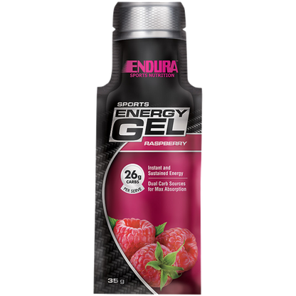 Endura Sports Gel Box (1) & Endura Sports Gel Box Endura Energy gels  Raspberry