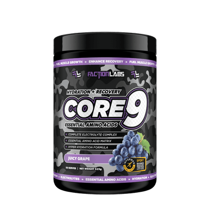 Core 9 EAA+BCAA (2) & Core 9 EAA+BCAA Faction Labs Essential amino acids 60 Serves Grape