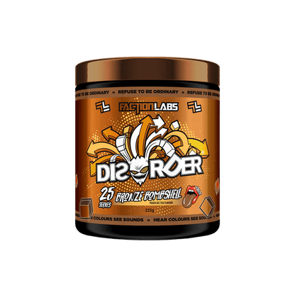 Disorder Faction Labs Medium stimulant pre workout powder 25 Serves Bronze Bombshell