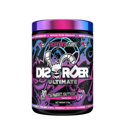 Disorder Ultimate Faction Labs Super high stimulant pre workout powder 30 Serves Midnight Sapphire