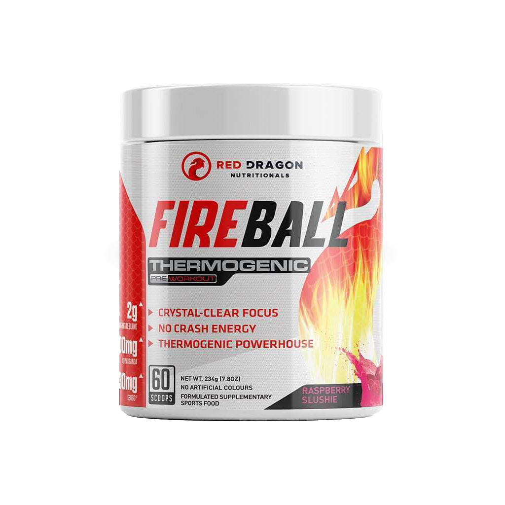 Fireball & Fireball Red Dragon Nutritionals Fat burners supplements 60 Serves Raspberry Slushie