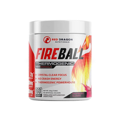 Fireball & Fireball Red Dragon Nutritionals Fat burners supplements 60 Serves Raspberry Slushie