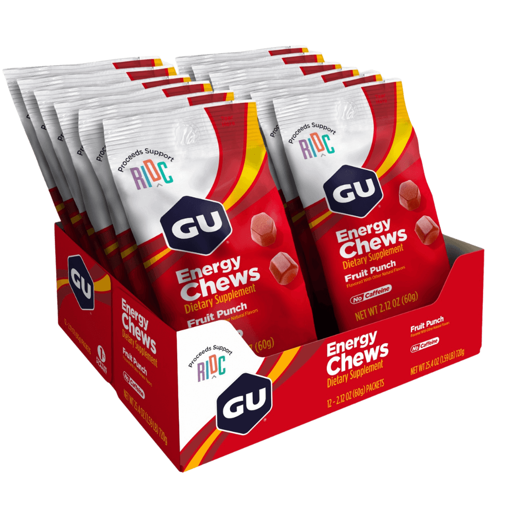 GU Energy Chews GU Energy gels Box of 12 Fruit Punch