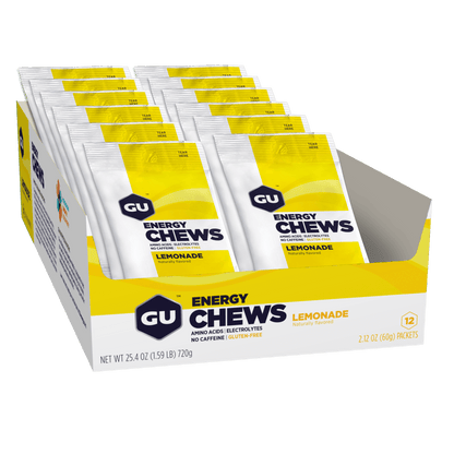 GU Energy Chews GU Energy gels & GU Energy Chews GU Energy gels Box of 12 Lemonade