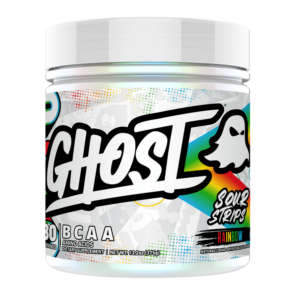 Ghost BCAA & Ghost BCAA Ghost Bcaa supplements 30 Serves Sour Strips Rainbow Candy