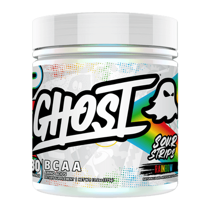 Ghost BCAA & Ghost BCAA Ghost Bcaa supplements 30 Serves Sour Strips Rainbow Candy