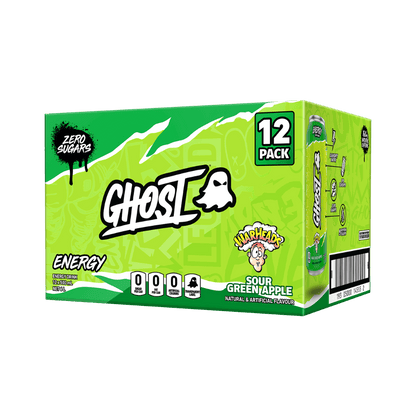 Ghost RTD (3) & Ghost RTD Ghost Drinks for pre workout Box of 12 (500ml Can) Sour Green Apple