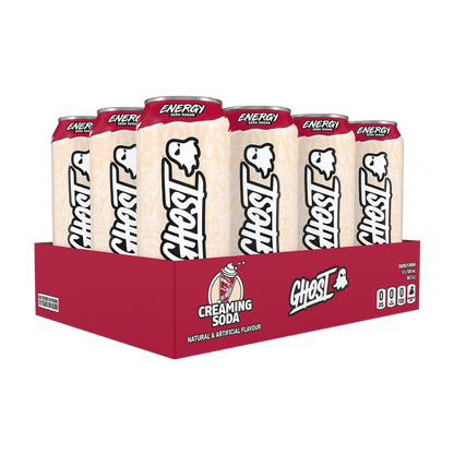 Ghost RTD Ghost Drinks for pre workout Box of 12 (500ml Can) Creaming Soda