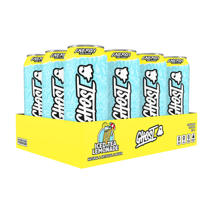 Ghost RTD Ghost Drinks for pre workout Box of 12 (500ml Can) Iced Tea Lemonade