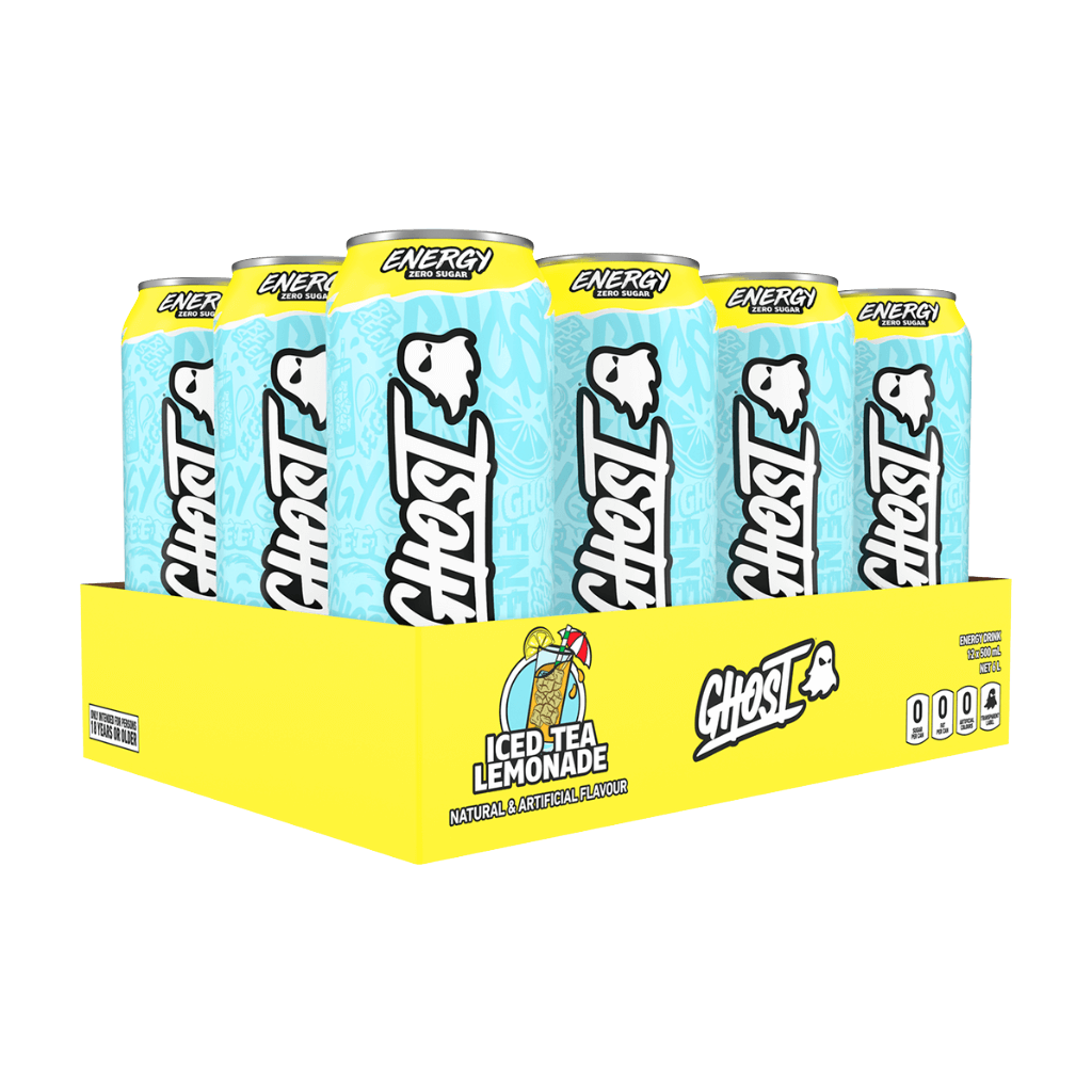 Ghost RTD Ghost Drinks for pre workout Box of 12 (500ml Can) Iced Tea Lemonade