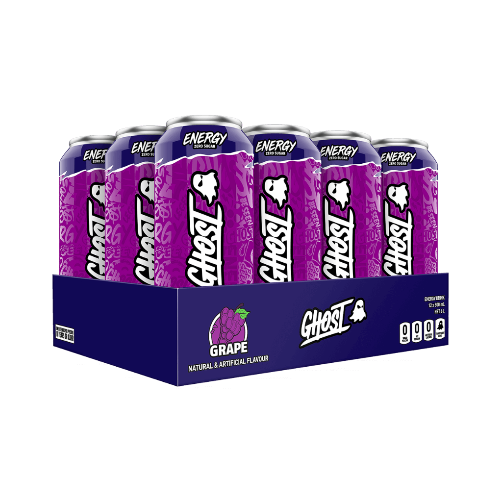 Ghost RTD (5) & Ghost RTD Ghost Drinks for pre workout Box of 12 (500ml Can) Grape
