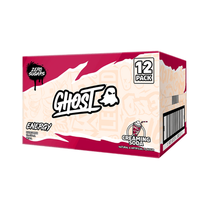 Ghost RTD Ghost Drinks for pre workout Box of 12 (250ml Can) Creaming Soda