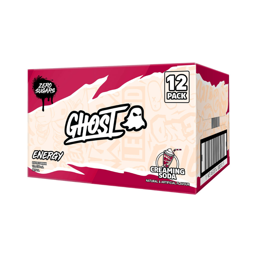 Ghost RTD Ghost Drinks for pre workout Box of 12 (250ml Can) Creaming Soda