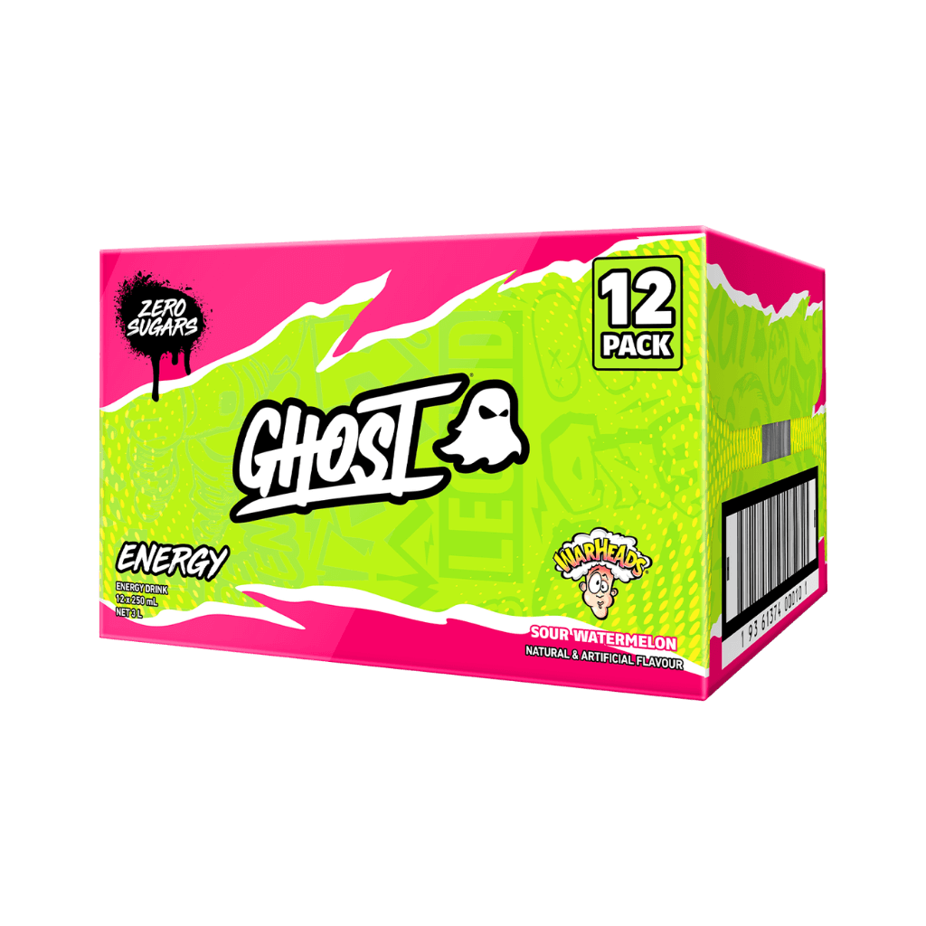 Ghost RTD Ghost Drinks for pre workout Box of 12 (250ml Can) Sour Watermelon