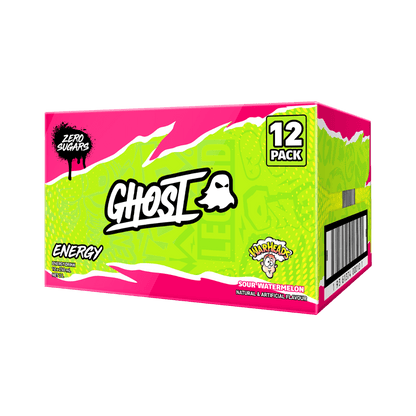 Ghost RTD Ghost Drinks for pre workout Box of 12 (250ml Can) Sour Watermelon