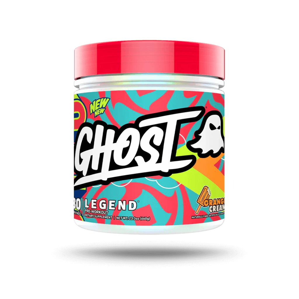 Ghost Legend V4 (1) & Ghost Legend V4 Ghost Vegan pre workout supplements 30 Serves Orange Creme