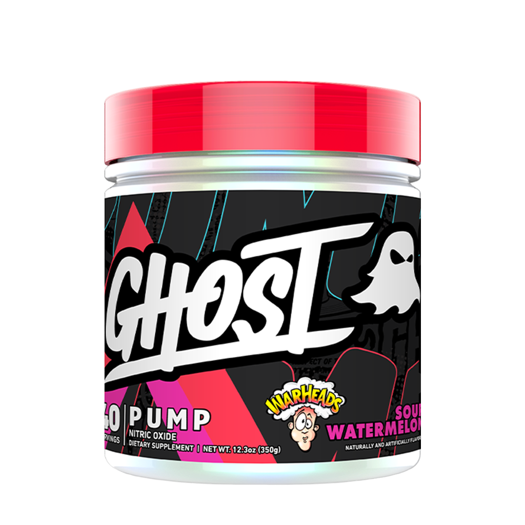 Ghost Pump (2) & Ghost Pump Ghost Caffeine free pre workout 40 Serves Warheads Watermelon