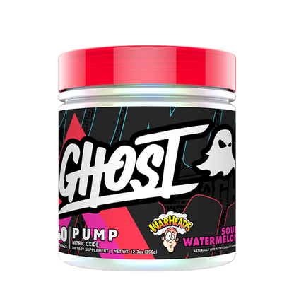 Ghost Pump (2) & Ghost Pump Ghost Caffeine free pre workout 40 Serves Warheads Watermelon