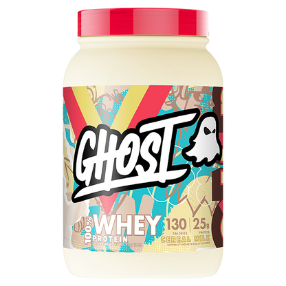 Ghost Whey Protein (5) & Ghost Whey Protein Ghost Whey blend protein 26 Serves (907g) Cereal Milk