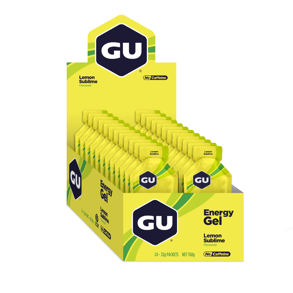 GU Energy Gel (2) & GU Energy Gel GU Energy gels Box of 24 Lemon - Caffeine-free