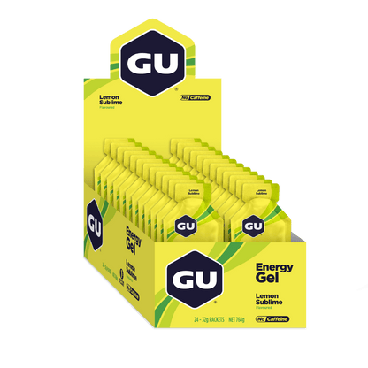 GU Energy Gel (2) & GU Energy Gel GU Energy gels Box of 24 Lemon - Caffeine-free
