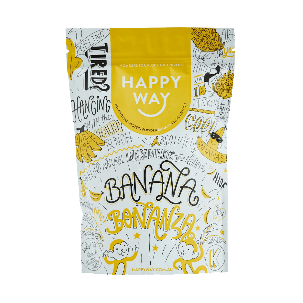 Happy Way Protein (2) & Happy Way Protein Happy Way Whey blend protein 500g Banana
