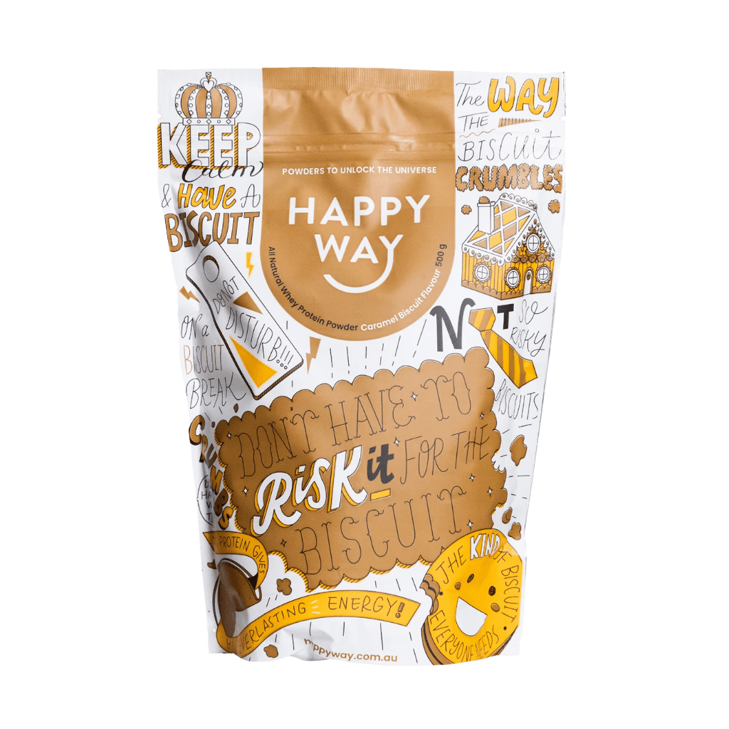 Happy Way Protein (1) & Happy Way Protein Happy Way Whey blend protein 500g Caramel Biscuit