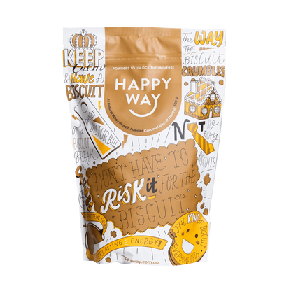 Happy Way Protein (1) & Happy Way Protein Happy Way Whey blend protein 500g Caramel Biscuit