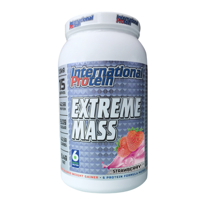 Extreme Mass (2) & Extreme Mass International Protein Mass gainer protein powder 1.5kg Strawberry