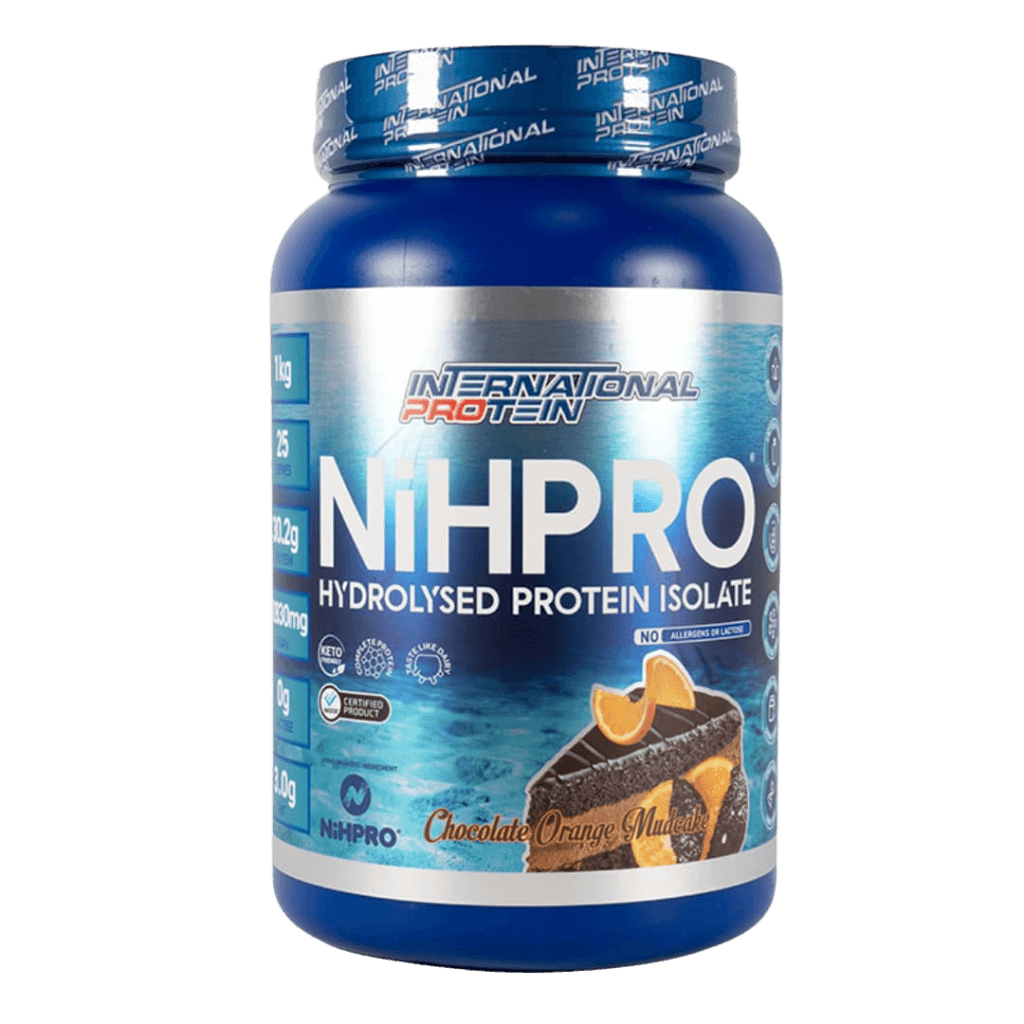 NiHPRO & NiHPRO International Protein Whey protein isolate 1kg Chocolate Orange Mudcake