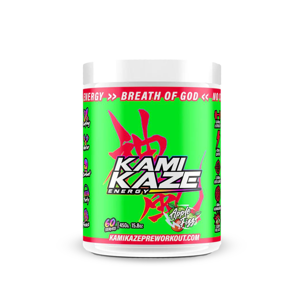 Kamikaze (4) & Kamikaze Athletic Sport High stim pre workout 60 Serves Apple Fizz