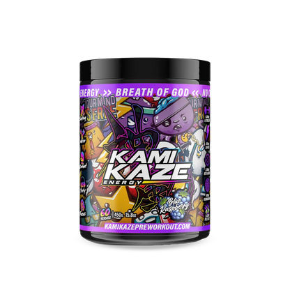 Kamikaze (5) & Kamikaze Athletic Sport High stim pre workout 60 Serves Blue Raspberry