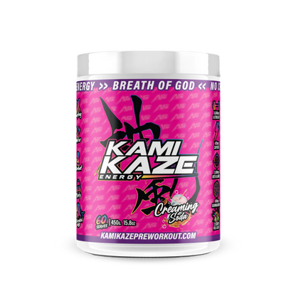 Kamikaze (6) & Kamikaze Athletic Sport High stim pre workout 60 Serves Creaming Soda