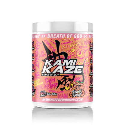 Kamikaze Athletic Sport High stim pre workout 60 Serves Peach Rings
