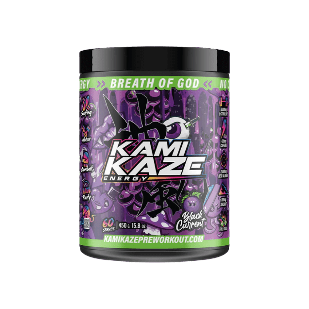 Kamikaze Athletic Sport High stim pre workout 60 Serves Black Currant