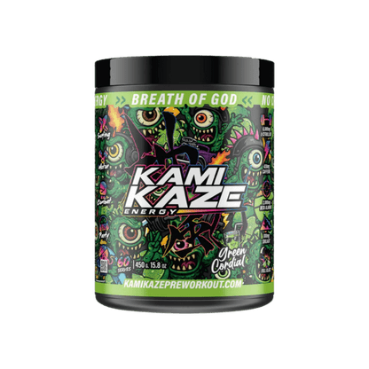 Kamikaze Athletic Sport High stim pre workout 60 Serves Green Cordial