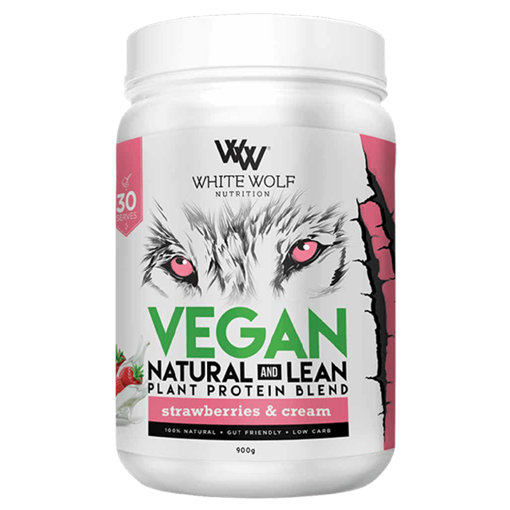 Lean Vegan Protein & Lean Vegan Protein White Wolf Vegan protein powder 900g Strawberry Cream