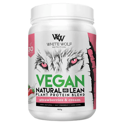 Lean Vegan Protein & Lean Vegan Protein White Wolf Vegan protein powder 900g Strawberry Cream